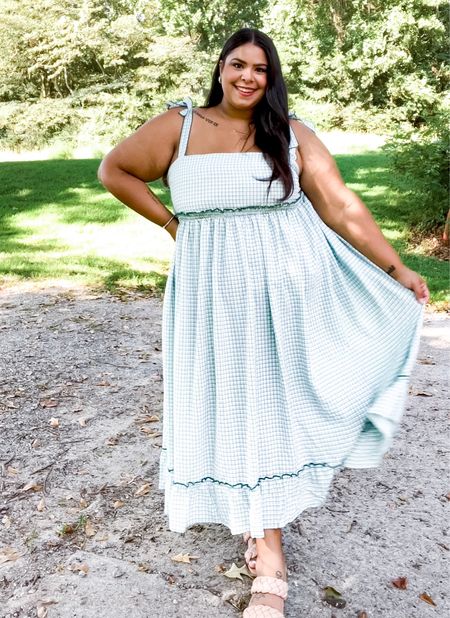 Love this maxi dress from Arula 🩵 it’s currently on sale too! #plussizefashion #size20fashiom #plussizedresses 

#LTKSale #LTKunder50 #LTKcurves