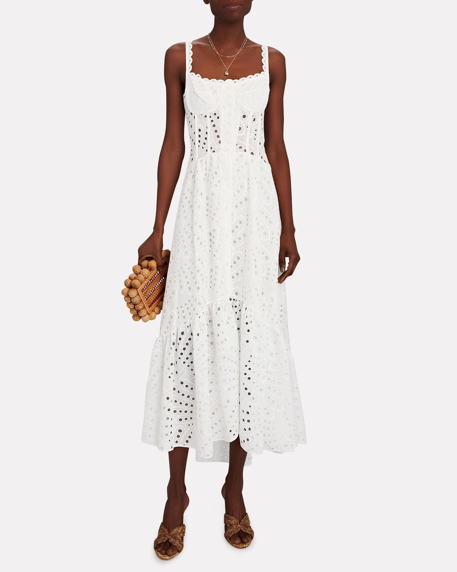 Irene Broderie Anglaise Cotton-Blend Maxi Dress | INTERMIX