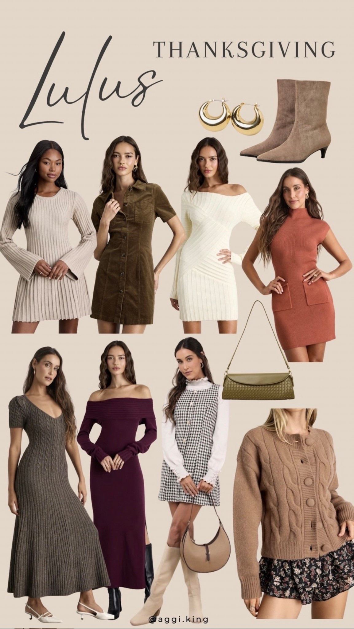 Thanksgiving looks from Lulus

#revolve #fall #country #festival #boots #jacket #coat #sweater #dress #boots #denim #jeans #leather #brownsuede #espressobrown #polkadot #burgundycoat #butteryellowsweater #thanksgiving #photos #familyphotos #holidays #gift #giftguide

#LTKGiftGuide #LTKSeasonal #LTKHoliday

#LTKFindsUnder50 #LTKFindsUnder100 #LTKCyberWeek
