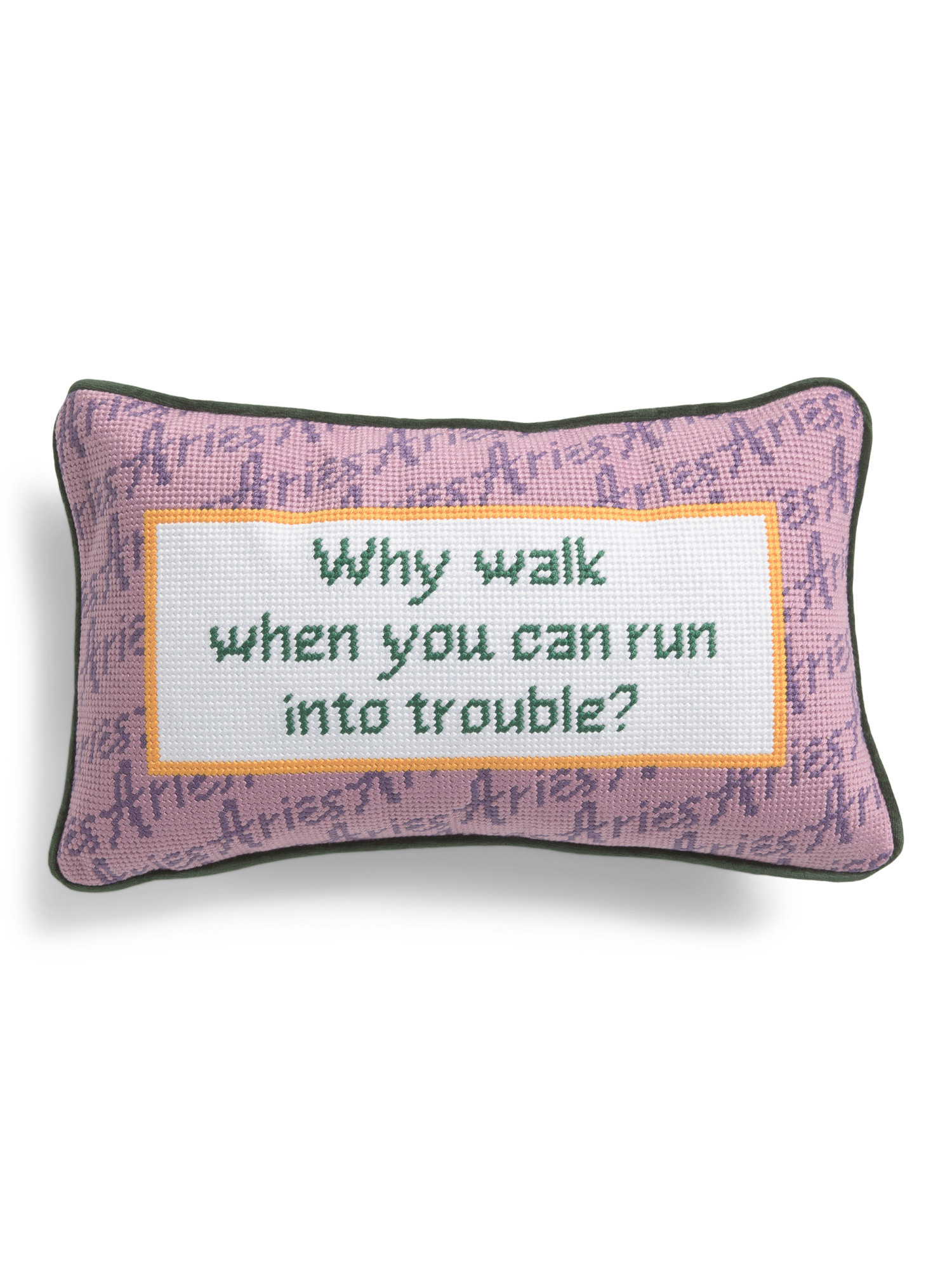 9x15 Aries Needlepoint Pillow | TJ Maxx