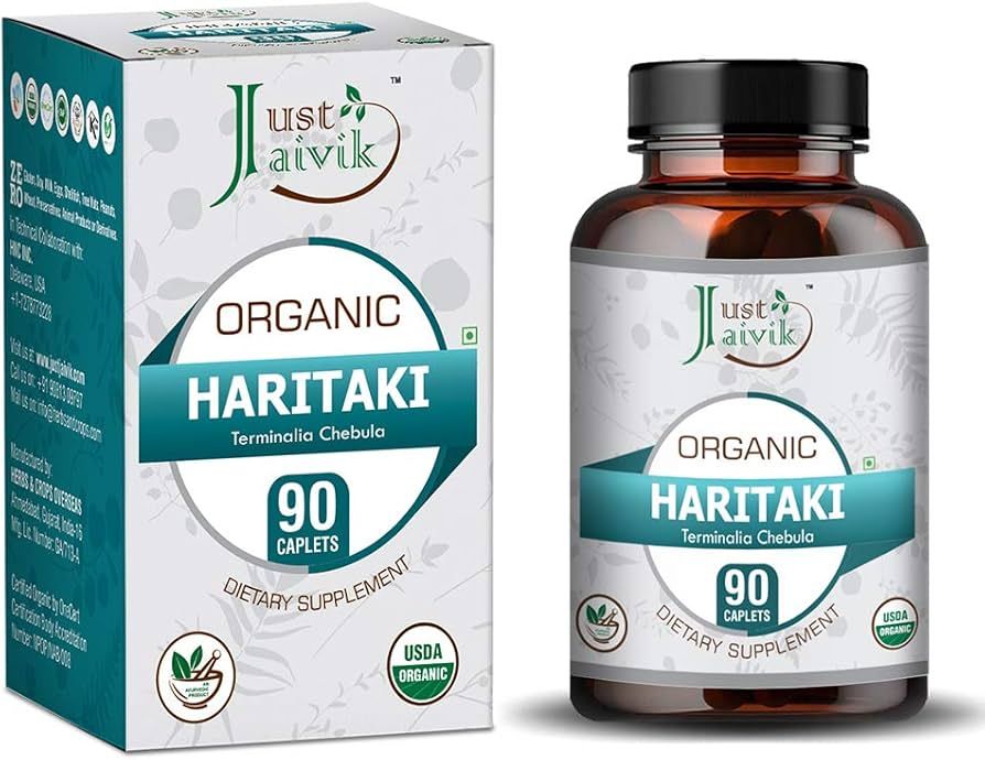 Just Jaivik Organic Haritaki (Terminalia Chebula) Tablets As Dietary Supplements - 750mg (90 Tabl... | Amazon (US)