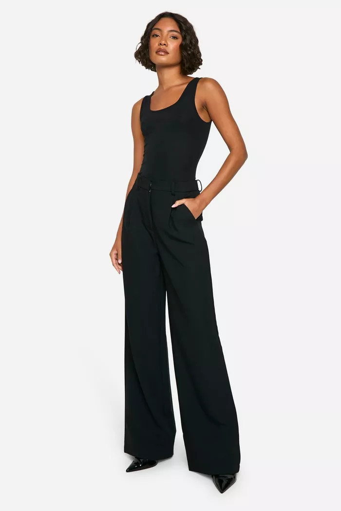 Tall Wide Leg Dress Pants | boohoo (US & Canada)
