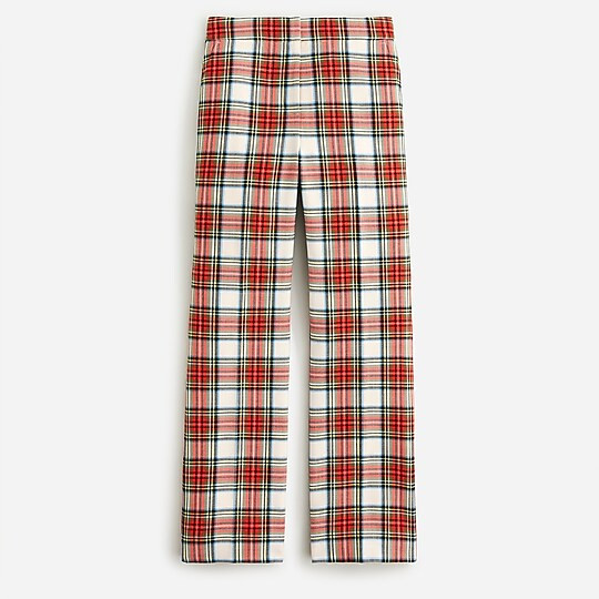 Willa cropped flare pant in Snowy Stewart tartan wool | J. Crew US