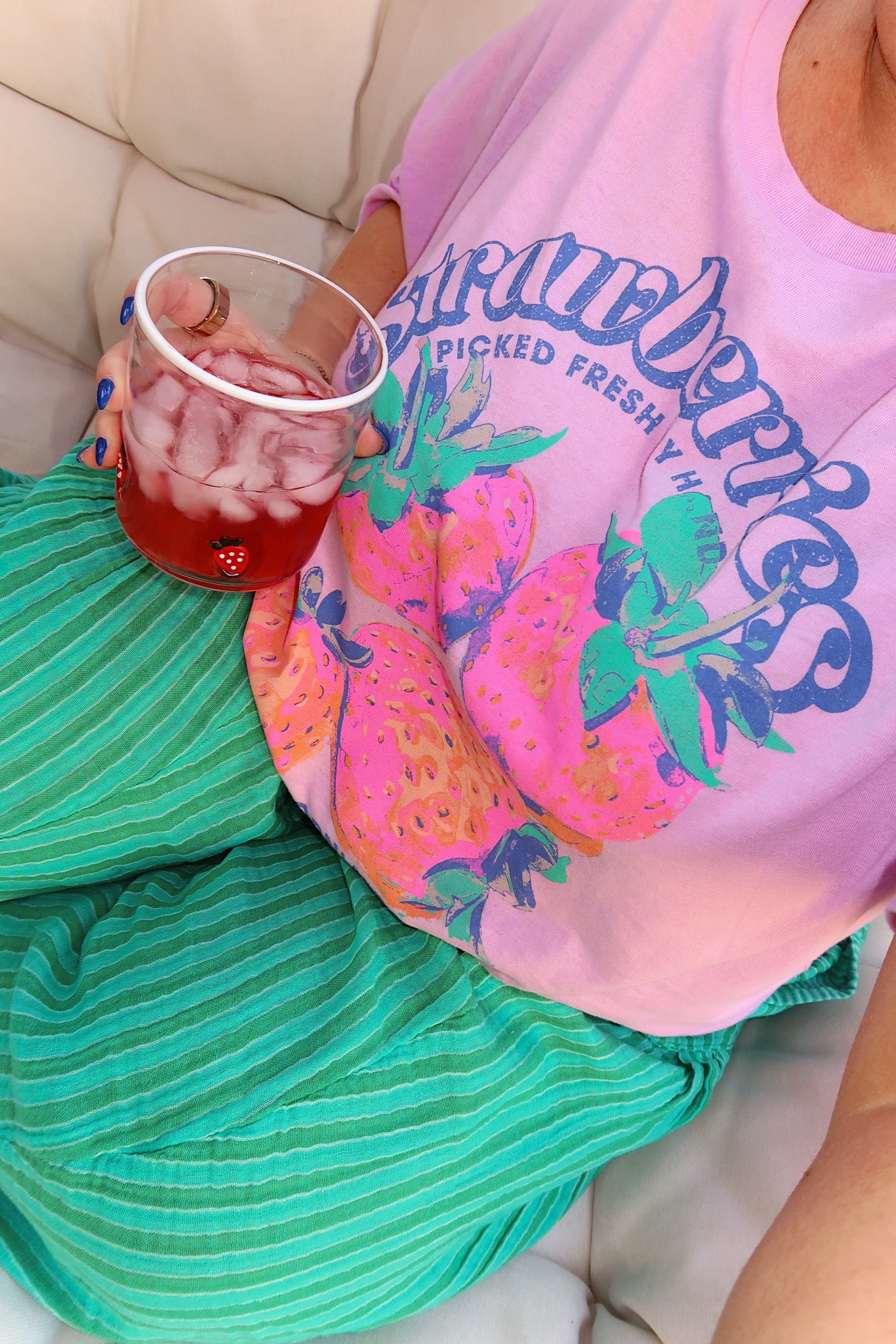 Patio season is here! 
Casual spring outfit 
Graphic tee size down several sizes it is super oversized but it is light weight and soft!! 
Pants size MEDIUM also run oversized you can size down! 
Anthro Icon Glass perfect for hosting on the patio 

Target style, Anthropologie, spring style, spring outfits, casual style, Free People, spring trends 

#LTKStyleTip #LTKMidsize #LTKSeasonal