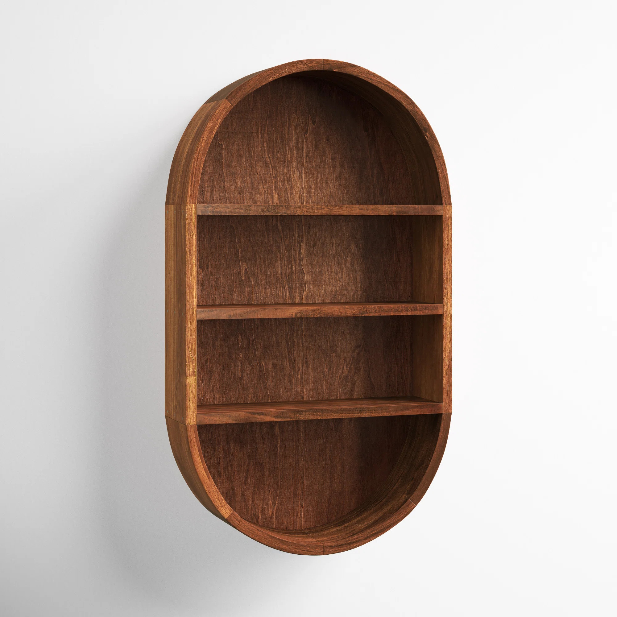 Minx Smoak 3 Piece Oval Mango Solid Wood Accent Wall Shelf | Wayfair North America