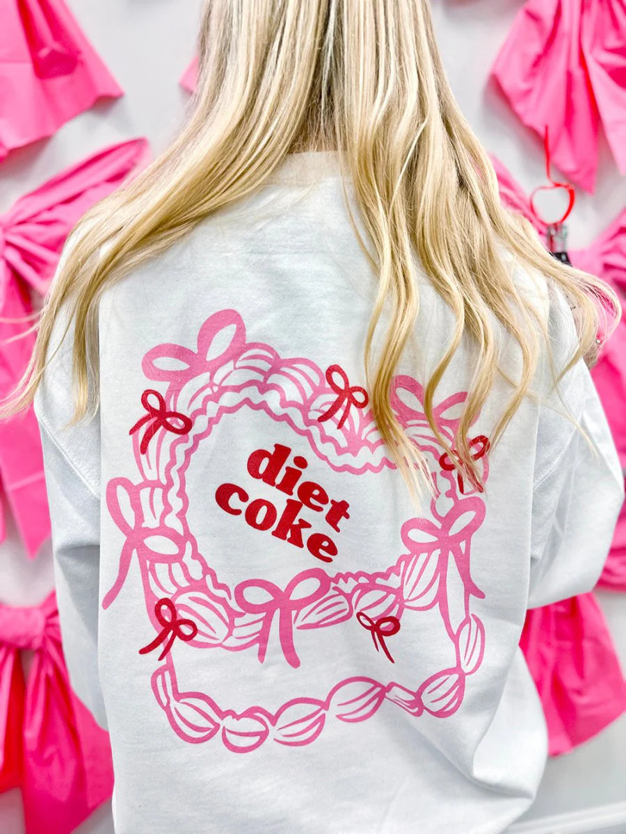 'Diet Coke Heart Cake' Front & Back Crewneck Sweatshirt | United Monograms