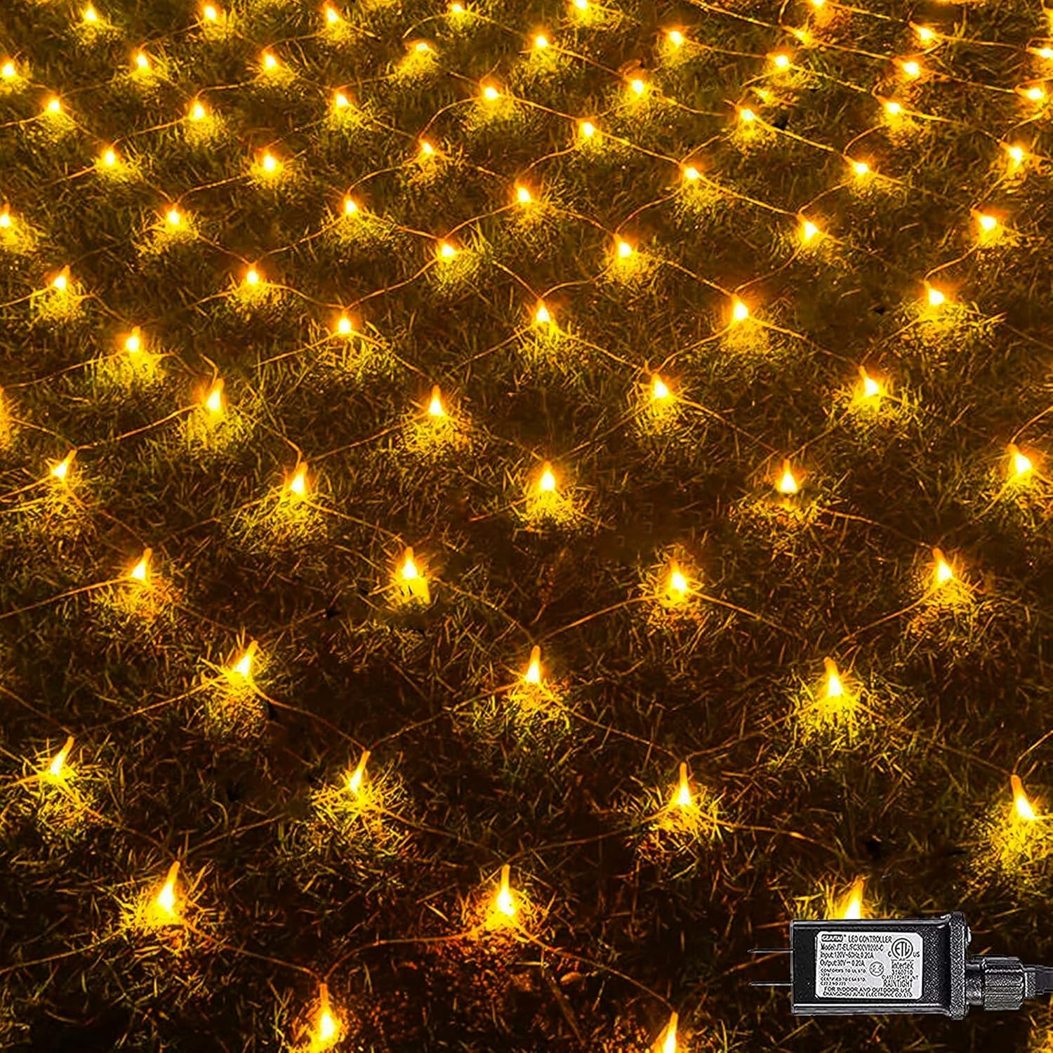 Funpeny Christmas 360 LED Net Lights, 12 FT x 5FT Christams Outdoor String Lights 8 Modes Waterpr... | Amazon (US)