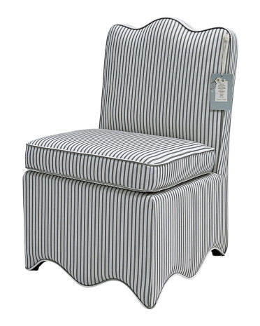 21.5x32.5 Skirted Dining Chair With Scalloped Trim | Polyester | Marshalls