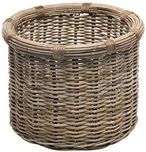 Kouboo 1060106 Rattan Kobo Round Log and Storage Basket, Gray | Amazon (US)
