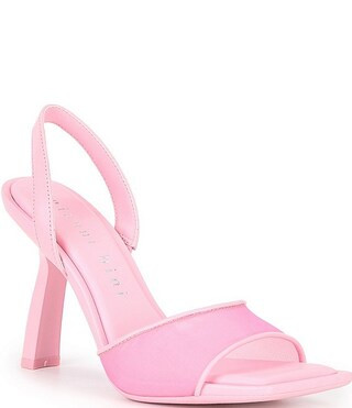 Gianni Bini Torre Mesh Square Toe Curved Heel Dress Sandals | Dillard's | Dillard's