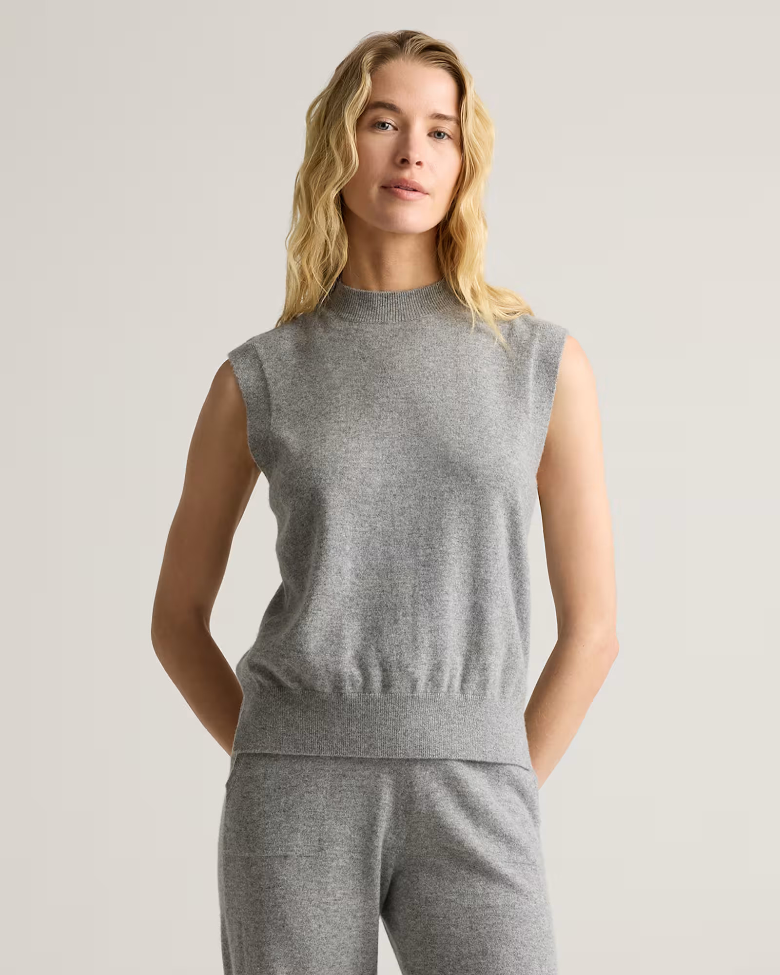 Mongolian Cashmere Mock Neck Sweater Vest | Quince