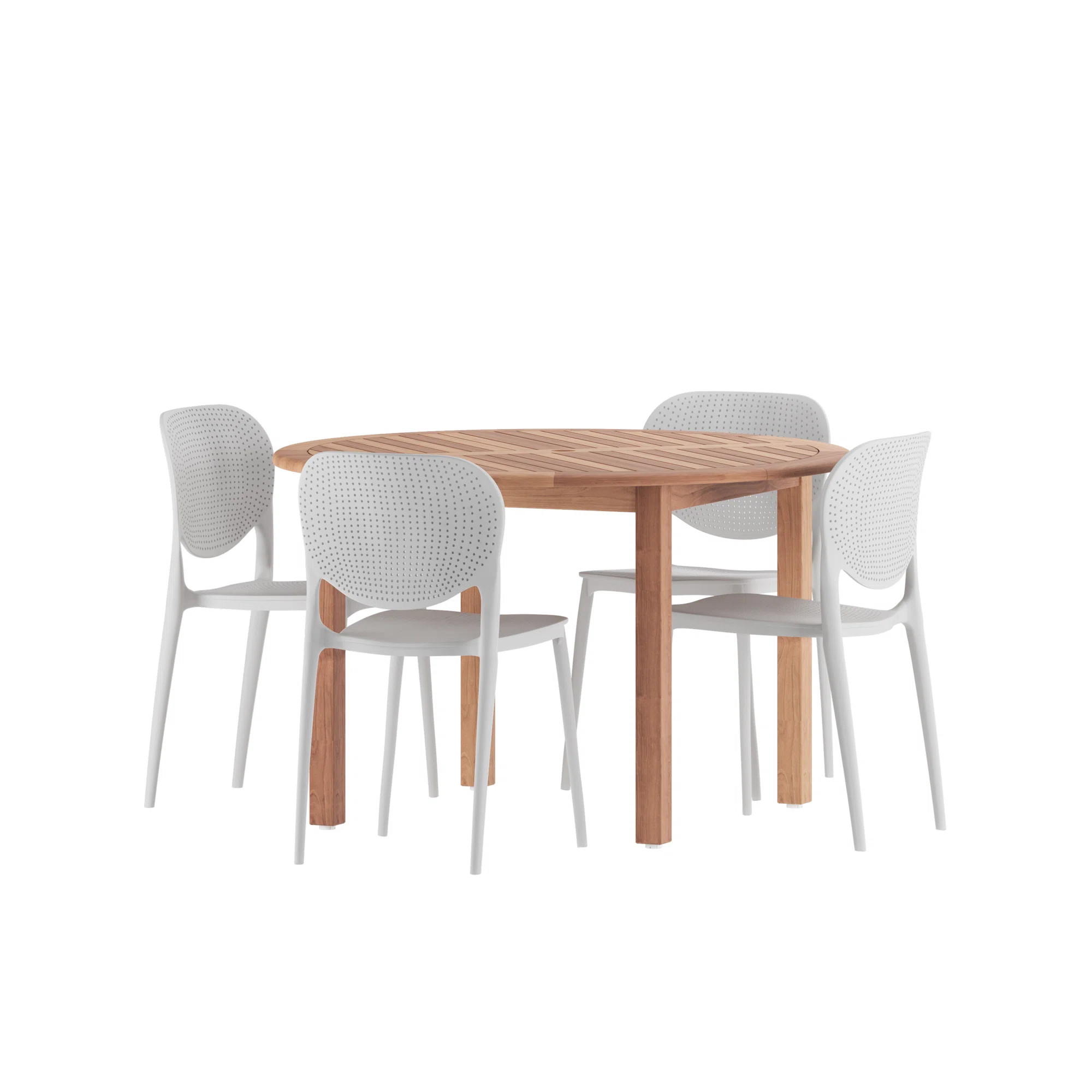 Anautica 47'' Round 4 - Person Outdoor Dining Set | AllModern