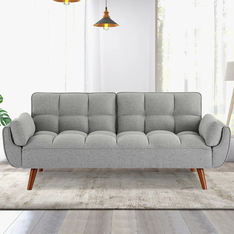 Wade Logan® Arnbert Full 75.39" Wide Tufted Back Convertible Sofa & Reviews | Wayfair | Wayfair North America