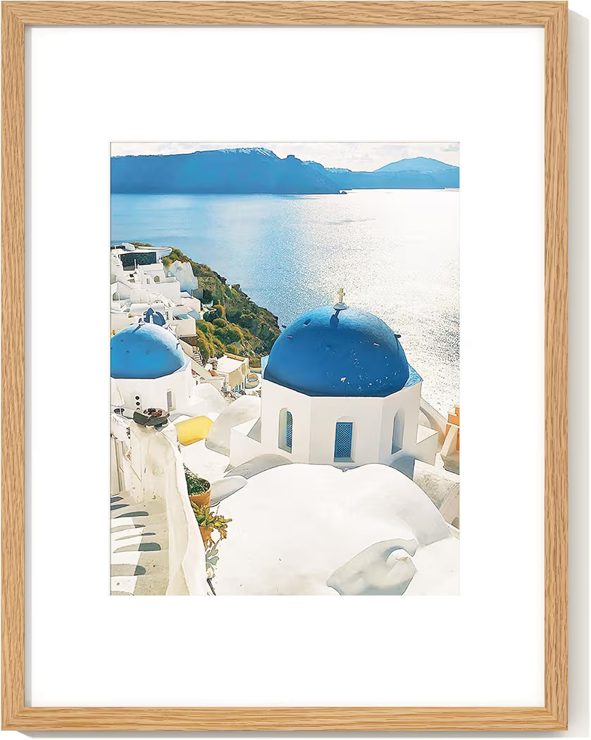 Axeman 16x20 Picture Frame with Mat for 11x14, Solid Oak Wood Poster Frame with Tempered Glass fo... | Amazon (US)