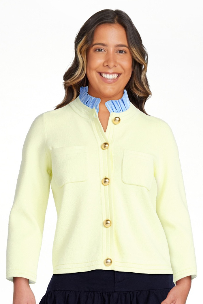 Free Assembly Women's Ruffle Neck Cardigan Sweater, Midweight, Sizes XS-XXL | Walmart (US)