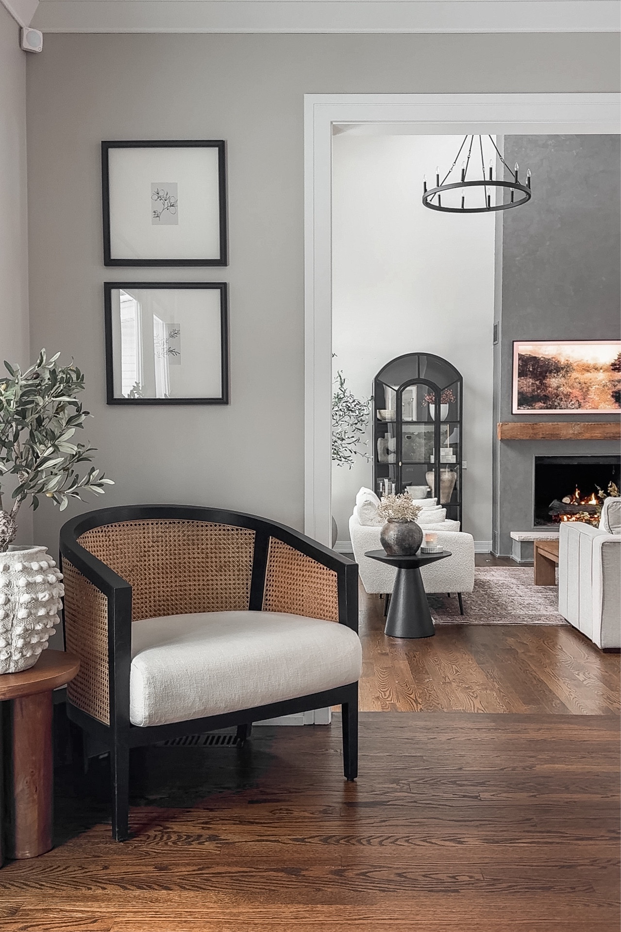 This is probably my favorite little cozy corner in our home! We have a bunch of cords/internet hook up etc behind here without any way to hide it. This offers function and style to this small awkward corner! 

#LTKfindsunder100 #LTKhome #LTKstyletip