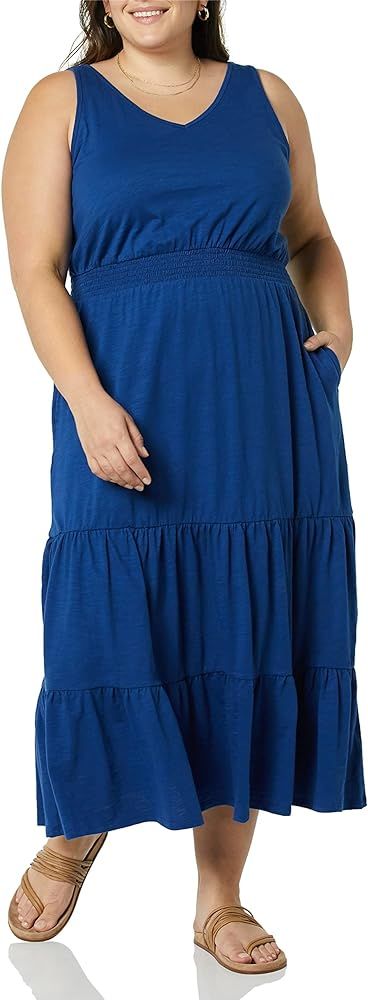 Amazon Essentials Women's Sleeveless Elastic Waist Summer Maxi Dress | Amazon (US)
