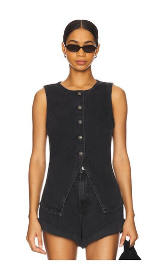 Free People x We The Free Aimee Vest in Black. - size S | Revolve Clothing (Global)