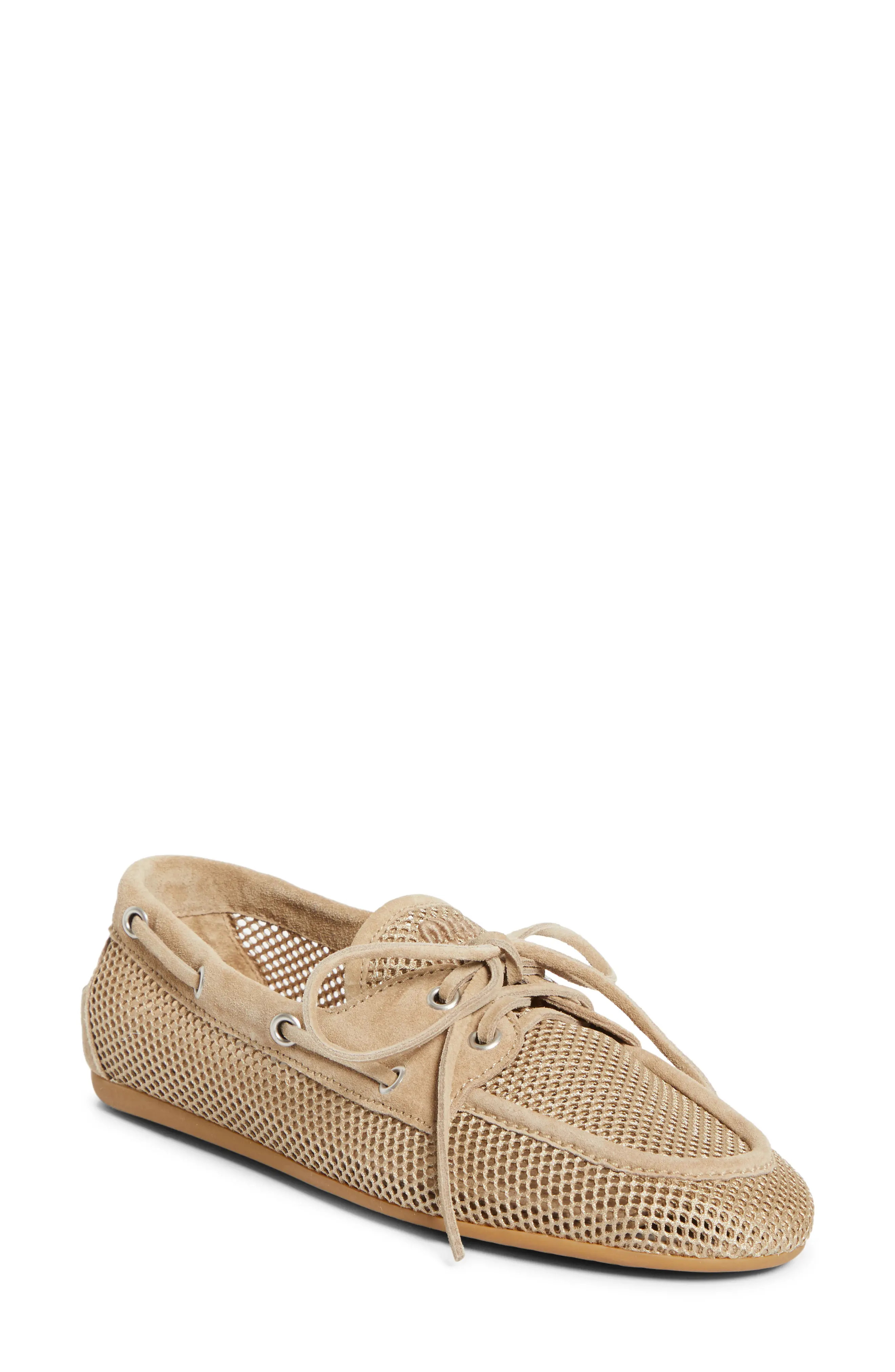 Miu Miu Mesh Boat Shoe in Deserto at Nordstrom, Size 8Us | Nordstrom