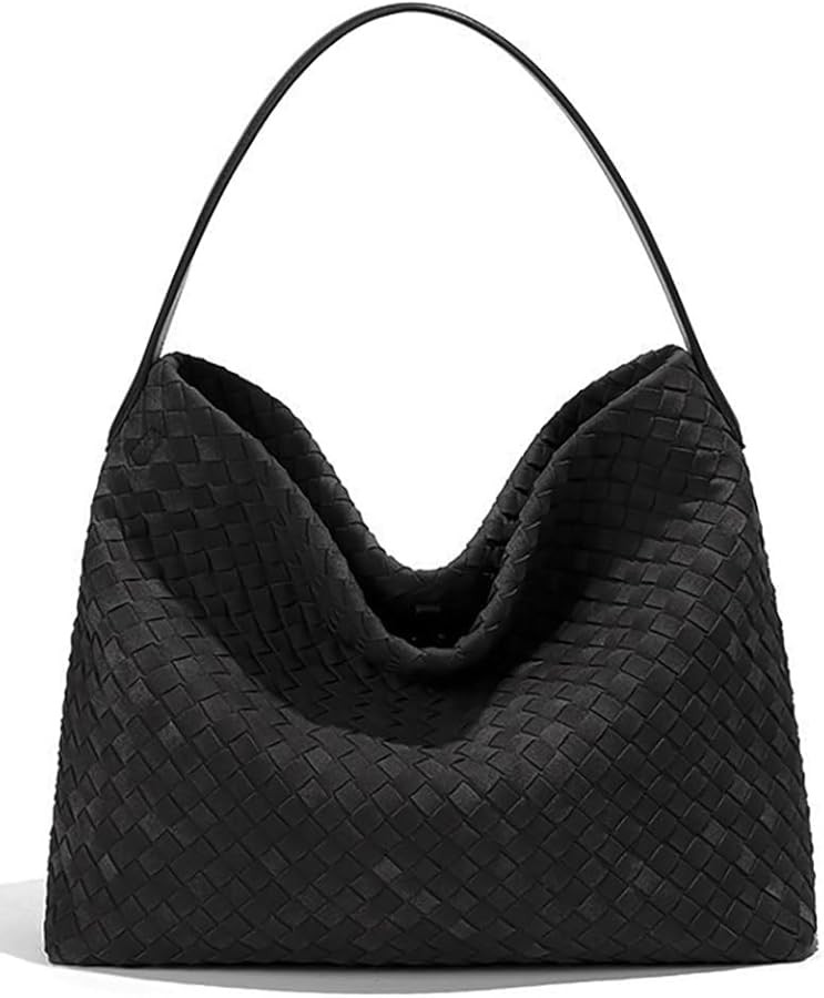Slouchy Suede Woven Hobo Bags Women Trendy Suede Purse Crossbody Crescent Shoulder Satchel Bag To... | Amazon (US)