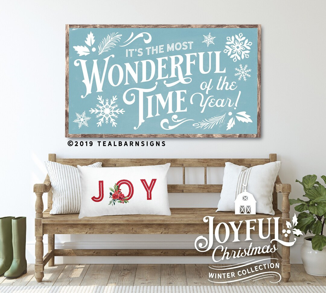 Its The MOST WONDERFUL TIME of The Year Sign --  Country Vintage Retro Rustic Farmhouse Style | Etsy (US)