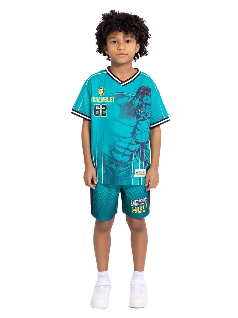 The Hulk Boys' Graphic Soccer Jersey and Shorts Set, 2-Piece, Sizes 4-16 | Walmart (US)