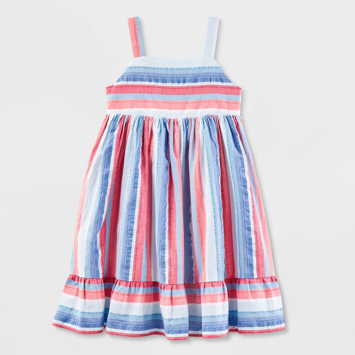 Girls' Adaptive Striped Sleeveless Dress - Cat & Jack™ Red/Blue/White | Target