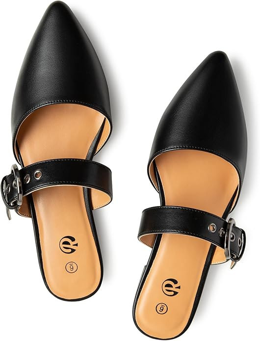 Rekayla Mules for Women Adjustable Strap Pointed Toe Backless Loafer Shoes… | Amazon (US)