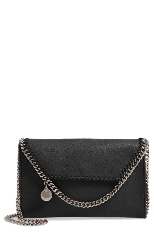 Stella McCartney Mini Falabella Shaggy Dear Faux Leather Crossbody Bag in Black at Nordstrom | Nordstrom