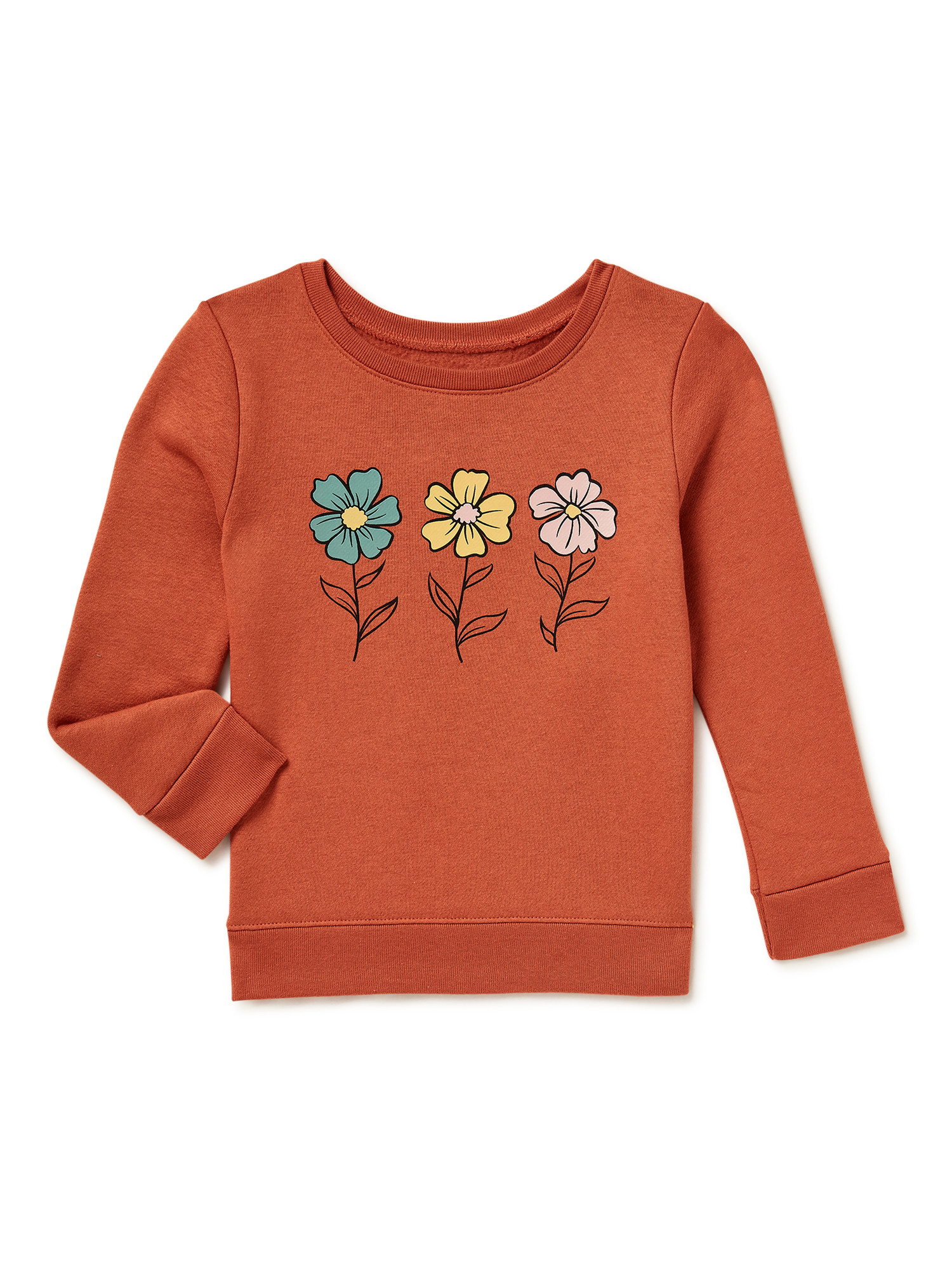 Garanimals Toddler Girls Long Sleeve Graphic Fleece Top, Sizes 2T-5T - Walmart.com | Walmart (US)