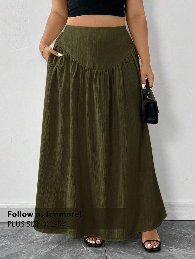Real Pockets Plus Size Women Skirt | SHEIN USA | SHEIN