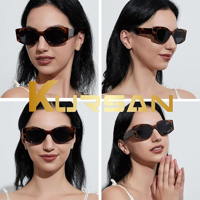 Kursan Retro Thick Frame Sunglasses for Women Men Classic 90s Chunky Sun Glasses Shades UV400 | Amazon (US)