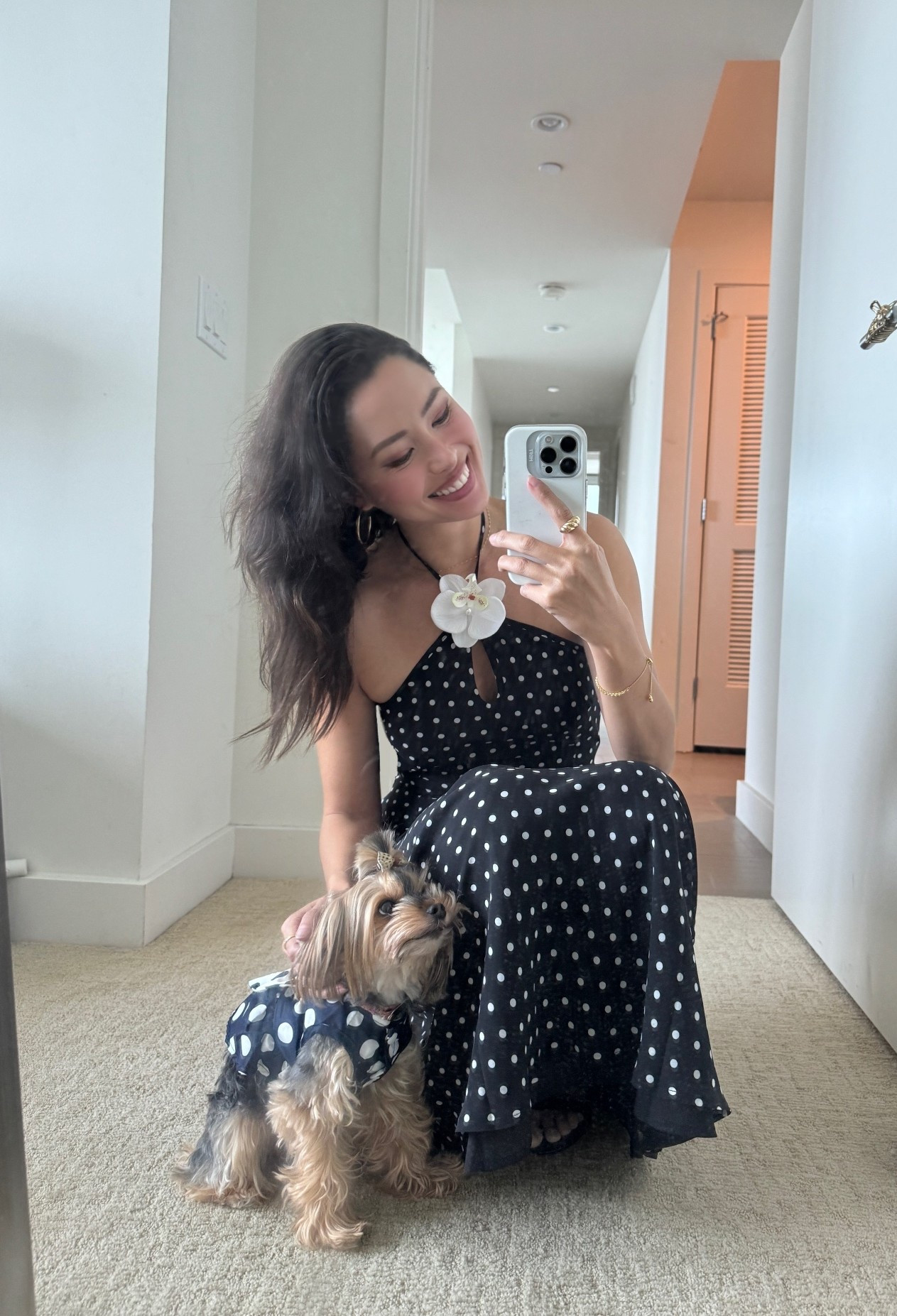 Matching my baby 🖤 size XS in this dress! Polka dots are so in right now! Loveeee (she is also wearing XS)

#LTKdayinmylife