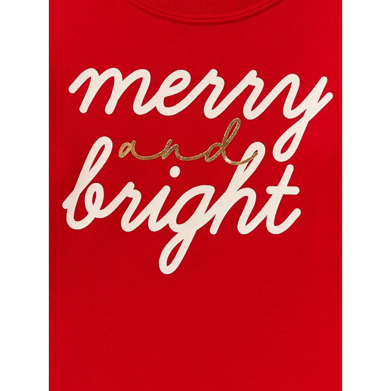 Holiday Time Baby and Toddler Boys Graphic Print Christmas Sweatshirt, Sizes 12 Months-5T - Walma... | Walmart (US)