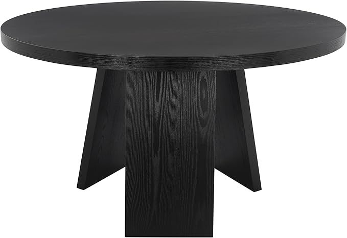 SAFAVIEH Couture Collection Julianna Farmhouse Black 54-inch Round Dining Table | Amazon (US)
