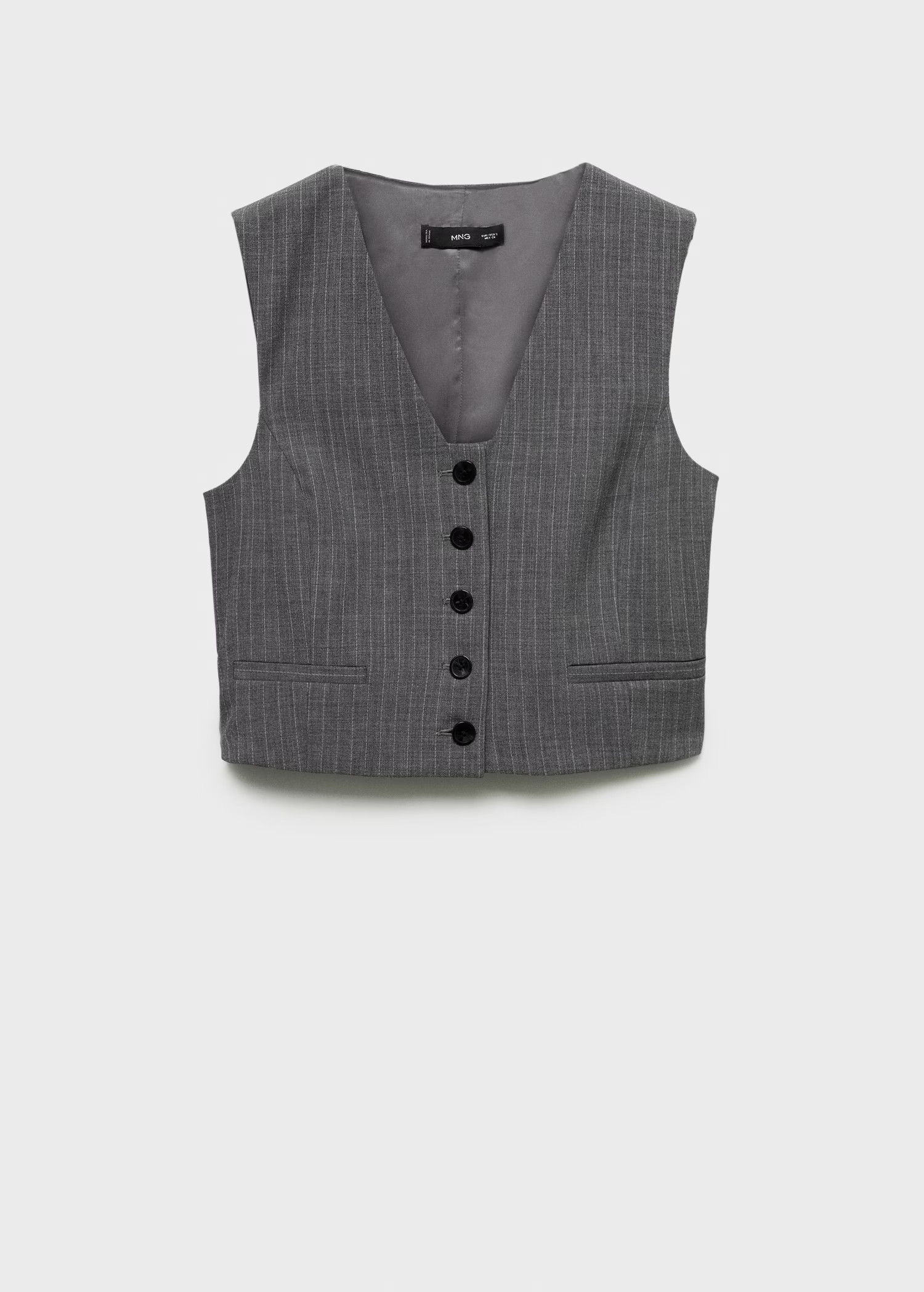 Pinstriped suit vest - Woman | MANGO USA | MANGO (US)