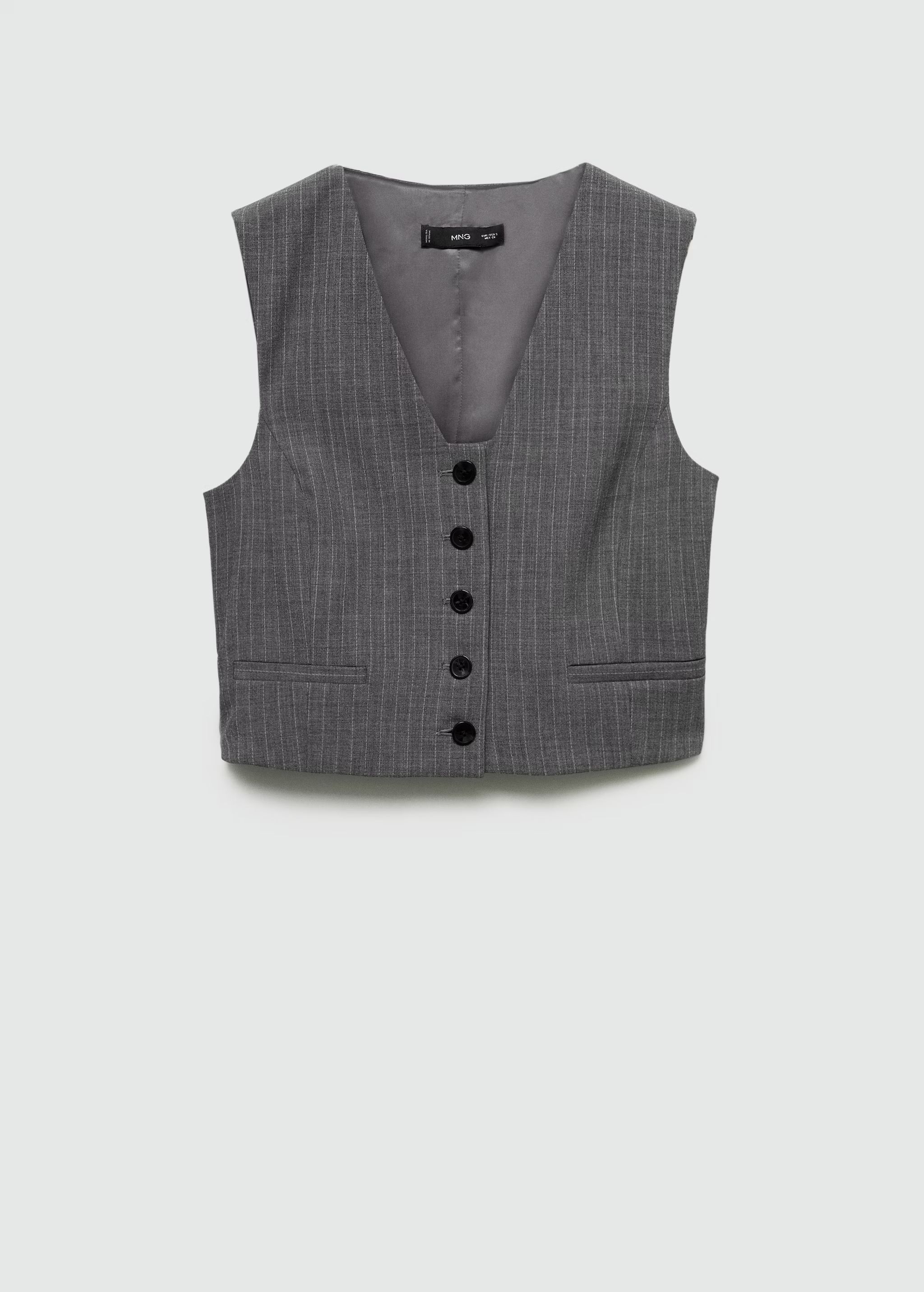 Pinstriped suit vest | MANGO (US)