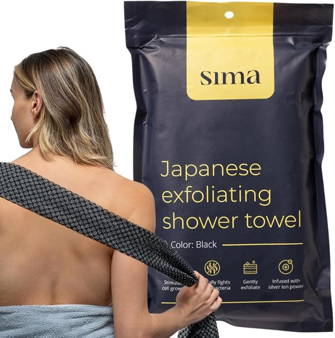 Exfoliating Washcloth Face & Body Scrub Towel - Japanese Exfoliating Towel with Hexagon Fibers, B... | Amazon (US)