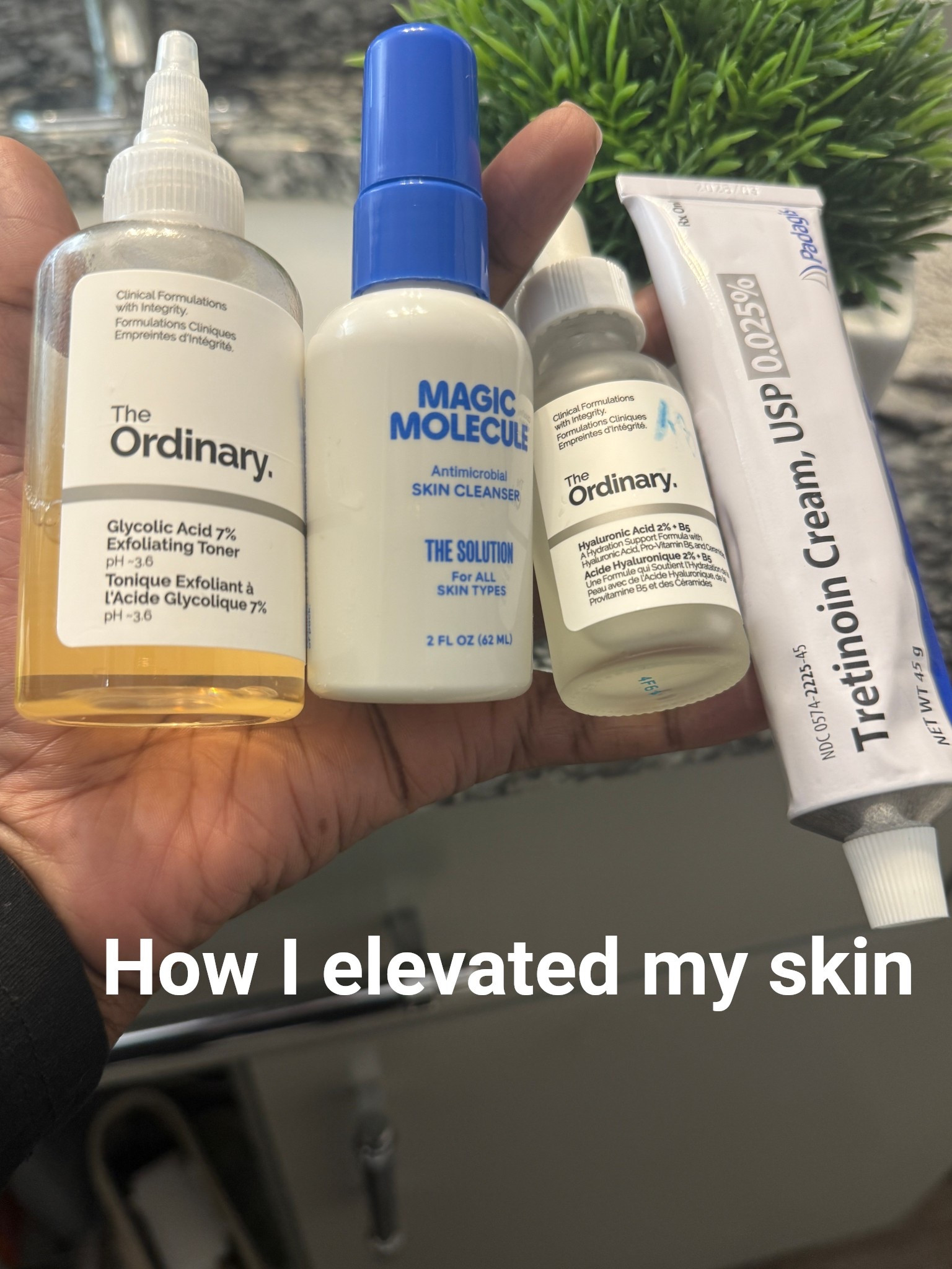 How I glowed up 🤩 1. Tretinoin (not tagged requires a prescription) 2. Magic molecule 3. & 4. From The Ordinary#LTKWatchNow 

#LTKBeauty #LTKOver40