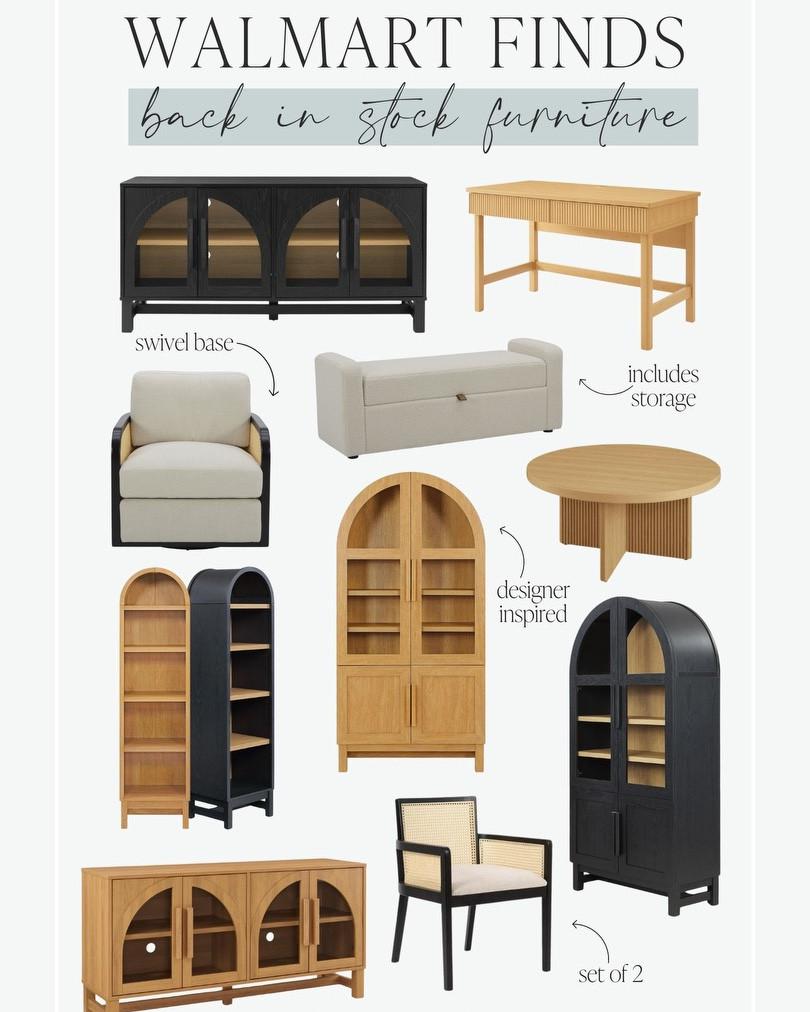 You guyssss 😍 the arch Juliet cabinet on Walmart is SO DREAMY!! Back in stock in both black and honey!! 

#LTKHome