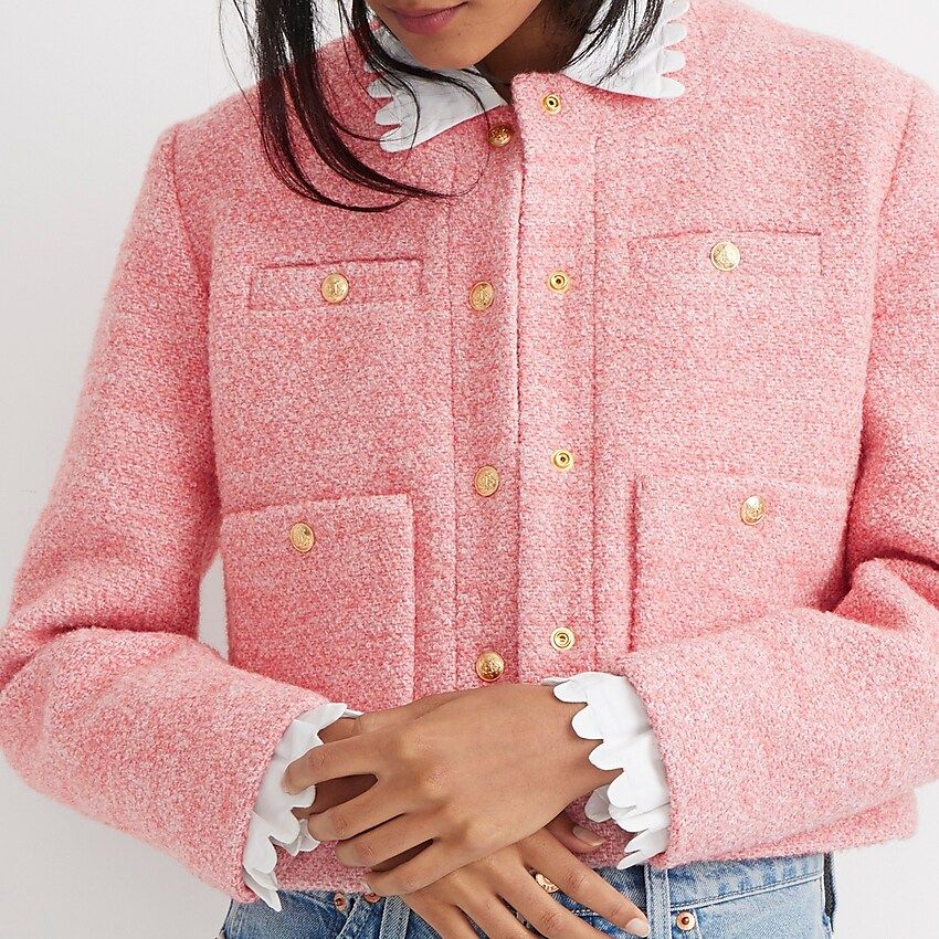 Collection cropped lady jacket in Italian wool-blend bouclé | J.Crew US