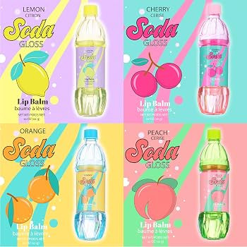 8pc Pop Gloss - Novelty Soda Fruity Flavored Lip Balm Set-Cute | Amazon (US)