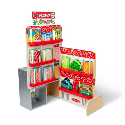 Melissa & Doug Wooden Scan It! Shop Mart Play Set With Electronic Scanner And Wooden Play Food To Scan | Target