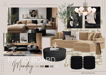 Step into a world where chic elegance and cozy comfort blend seamlessly, brought to life by today’s Mood Board Monday. This handpicked collection of soothing neutrals and refined designs promises to transform your home into a haven of style. If you're ready to infuse your personal flair into every corner, let MooreDecor's virtual design services craft an interior story that's uniquely yours, all from the delightful ease of your home.

#LTKstyletip #LTKhome