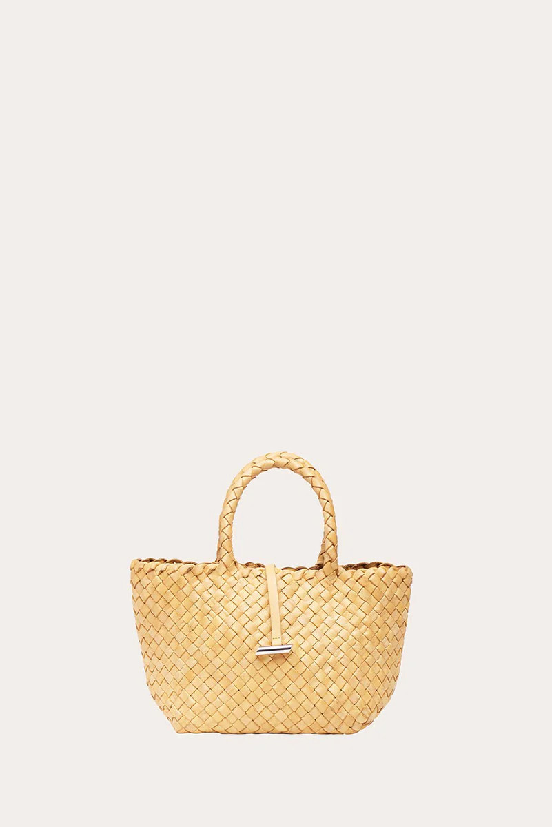 Mini Leather Basket Almond | LITTLE LIFFNER
