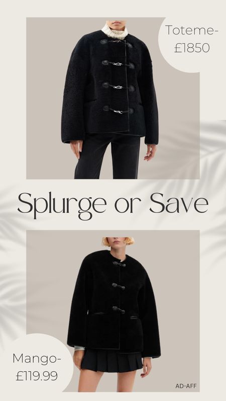 Splurge or save 🖤
Toteme coat dupe, shearling coat, cosy winter coat 🖤

#LTKsalealert #LTKSeasonal #LTKstyletip