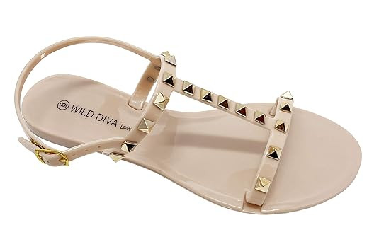 Wild Diva Womens Slingback T Strap Jelly flip Flop Ankle Strap Thong Sandals | Amazon (US)