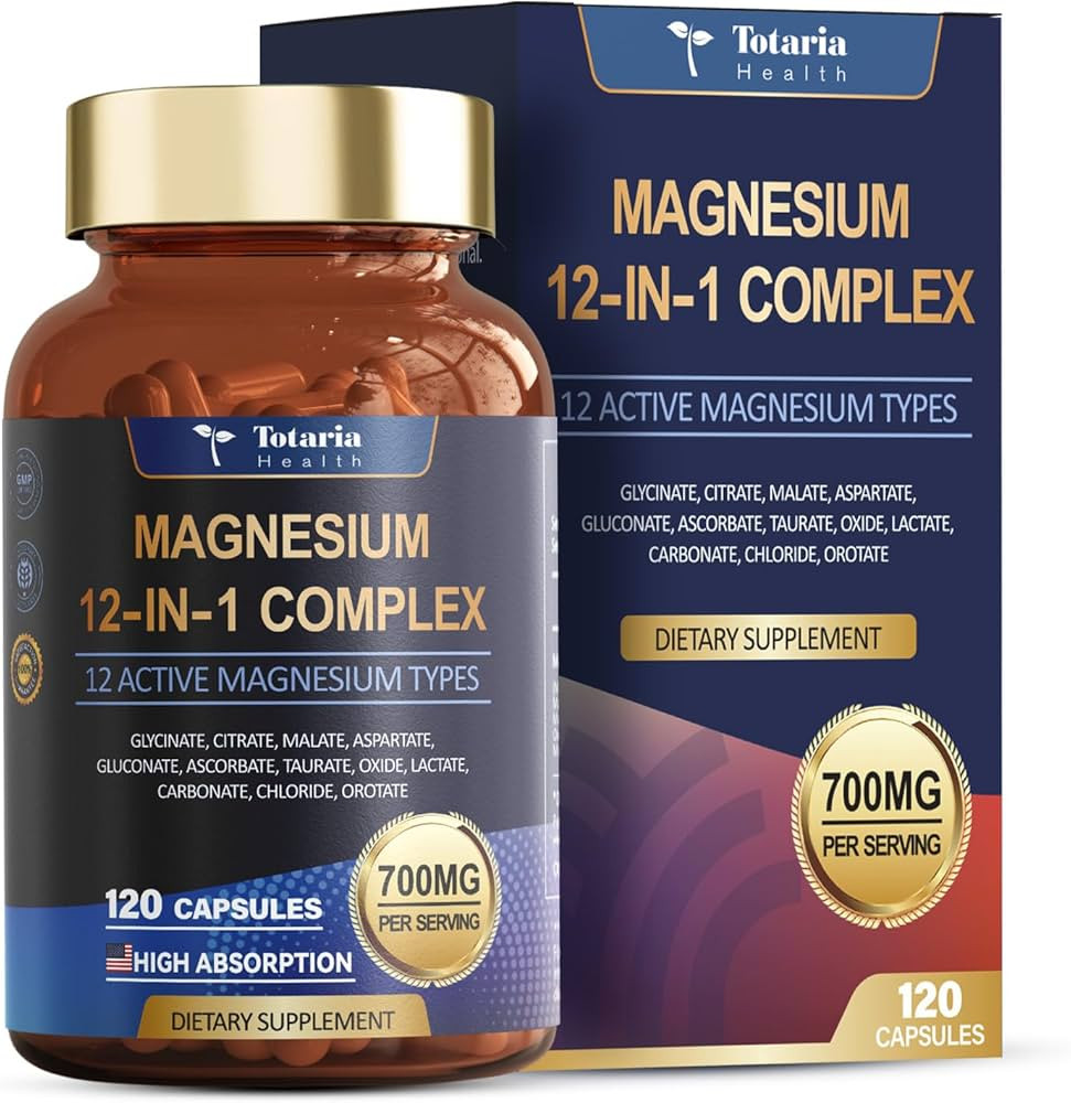 Totaria Magnesium Complex 700mg 12 in 1 Magnesium Supplement with Glycinate Citrate Malate Oxide ... | Amazon (US)