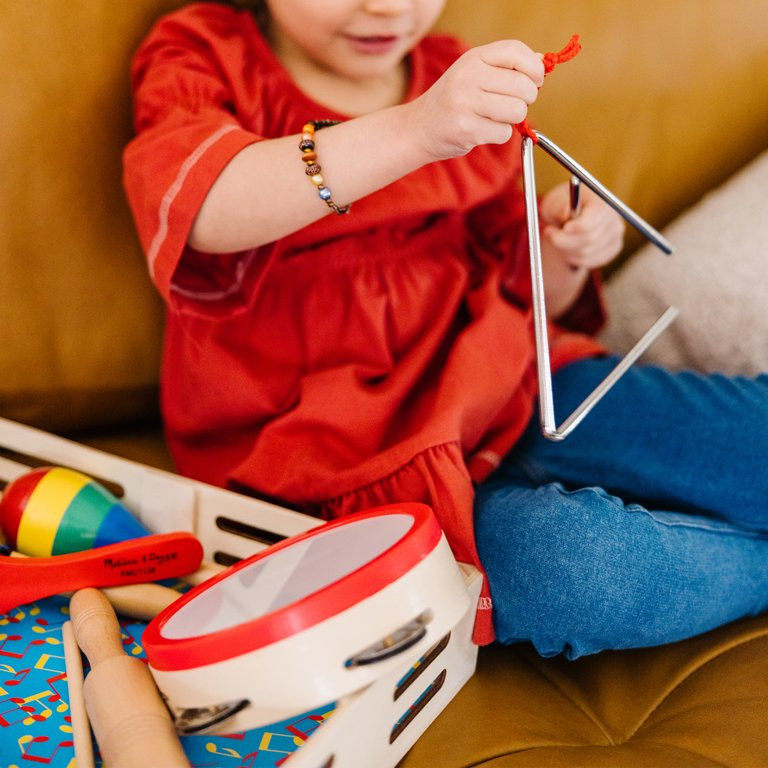 Melissa & Doug Band-in-a-Box Clap! Clang! Tap! - 10-Piece Musical Instrument Set | Walmart (US)