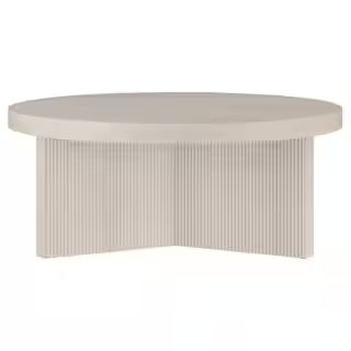 Meyer&Cross Holm 36 in. Alder White Round MDF Top Coffee Table CT2099 - The Home Depot | The Home Depot